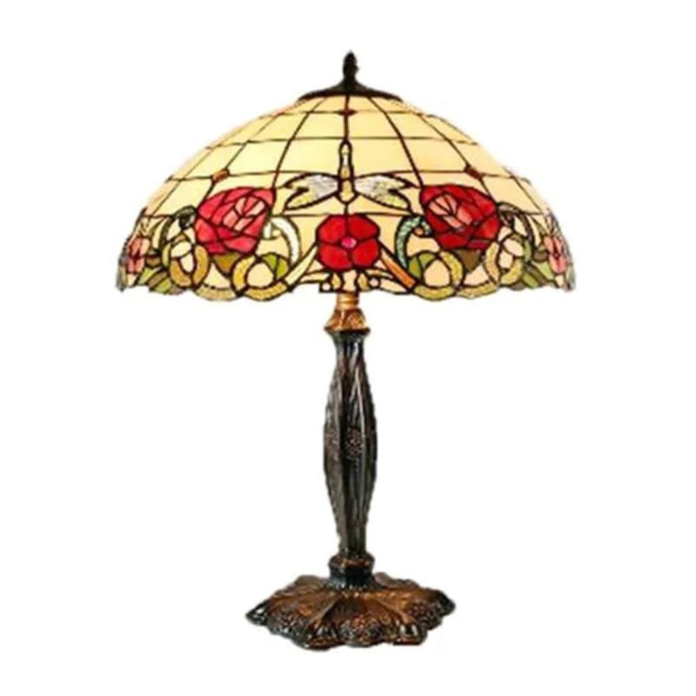 Armadeus Tiffany Style Table Lamp in Beige - Large - Notbrand