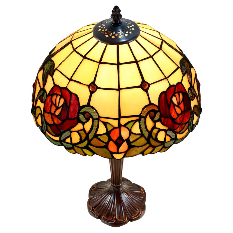 Armadeus Tiffany Style Table Lamp in Beige - Medium - Notbrand