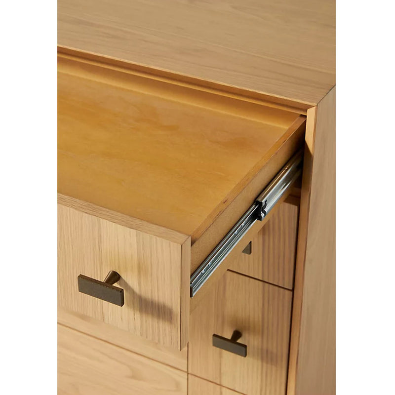 Alayna Solid Oak 8 Drawer Dresser - Sand - Notbrand