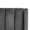 Muteba Bed Frame in Charcoal Velvet - King - NotBrand