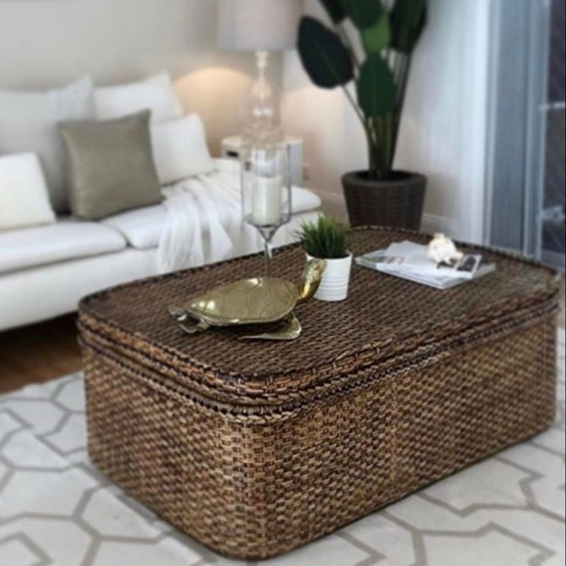 Plantation Rattan Coffee Table with Storage - Notbrand