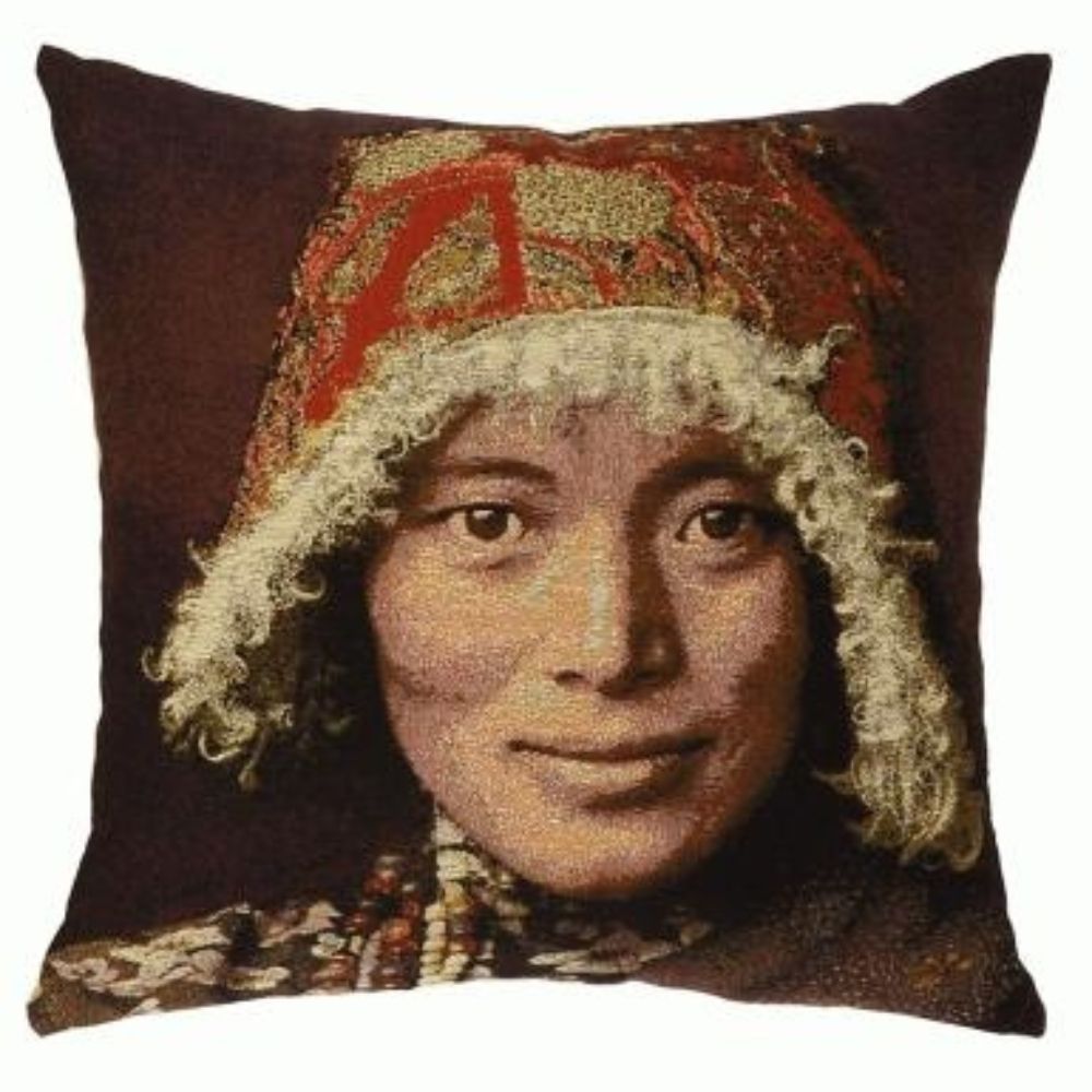 Baiyin People of Tibet Cushion - Purple - NotBrand