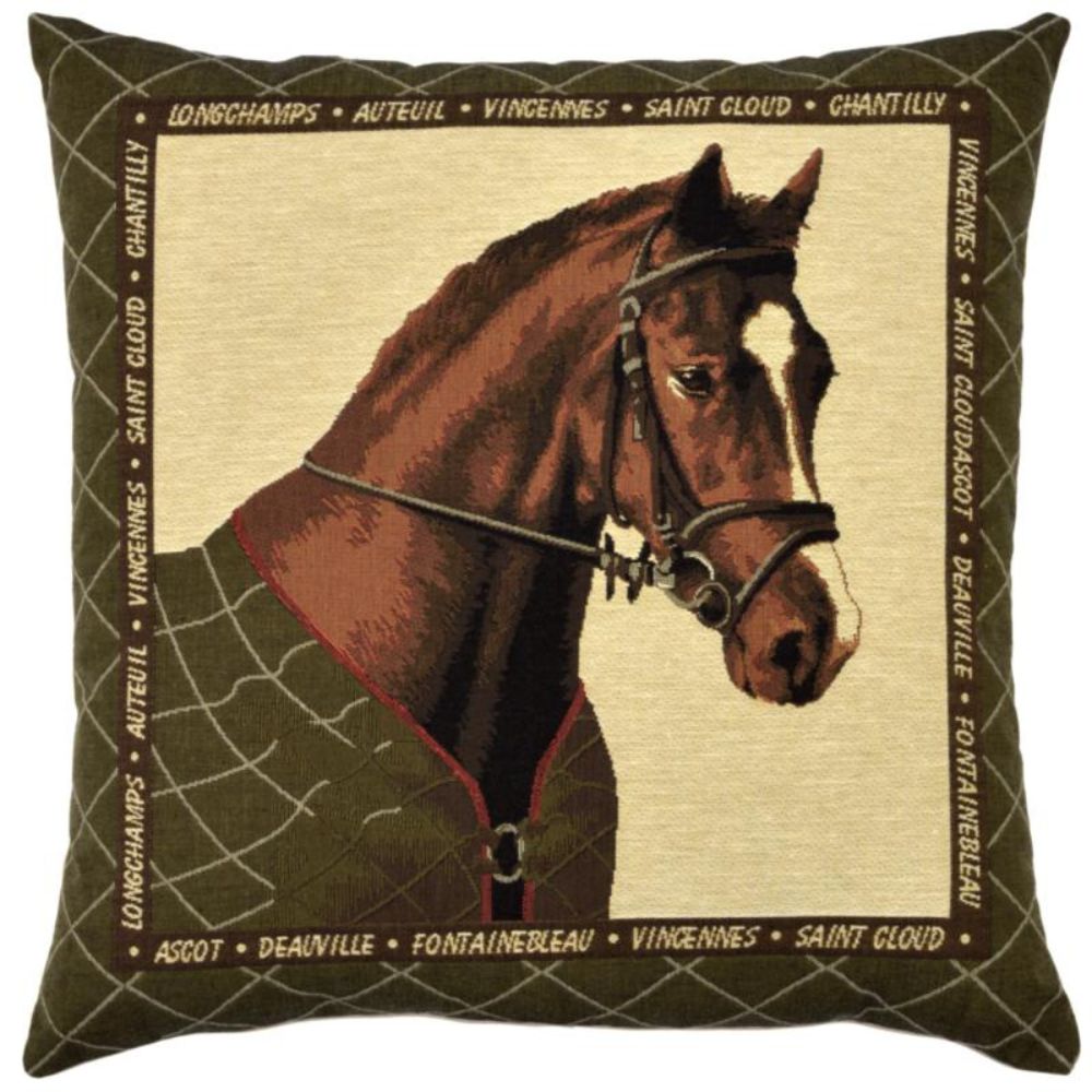 Bay Horse Portraits Cushion - NotBrand
