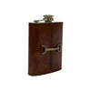 Belch Hip Flask with Metal Stud - Tan Leather - Notbrand
