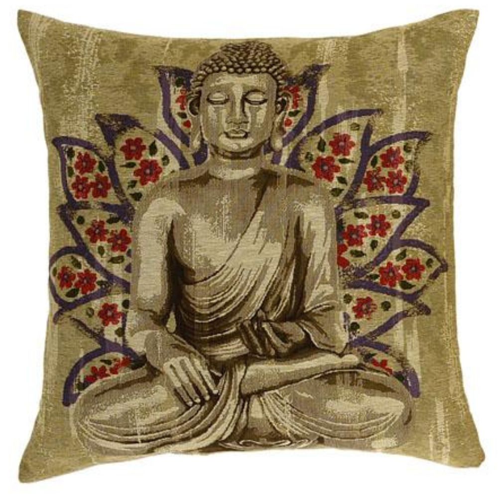Buddha & Lotus Cushion - NotBrand