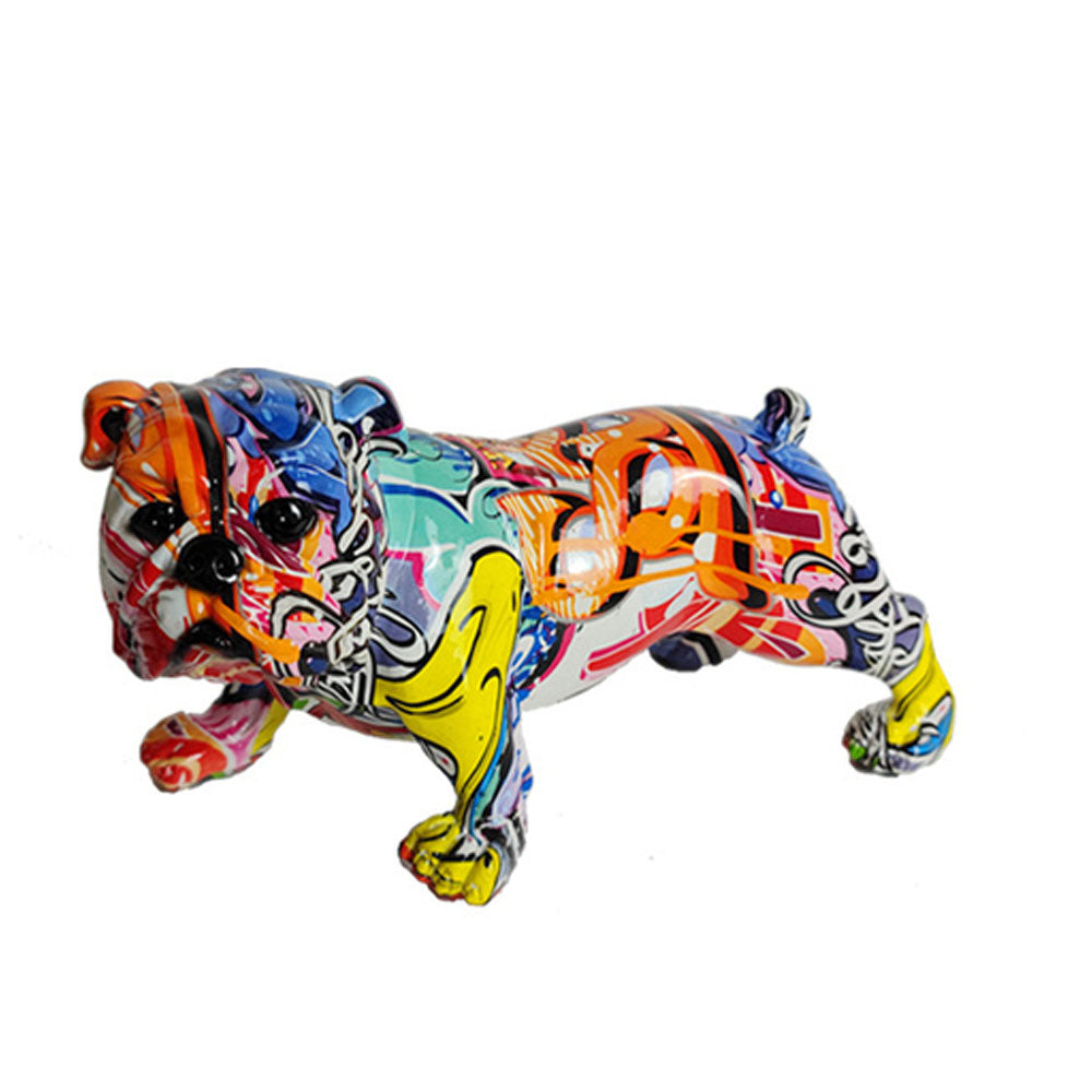 Bulldog Resin Graffiti Sclupture Ornament - Range - Notbrand