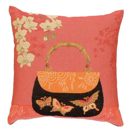 Butterflies & Orchids Oriental Purse Cushion - NotBrand