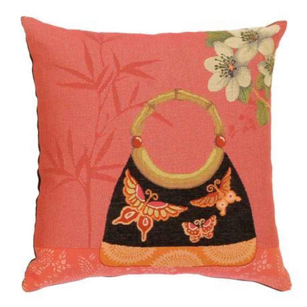 Butterflies & Blossoms Oriental Purse Cushion - Notbrand