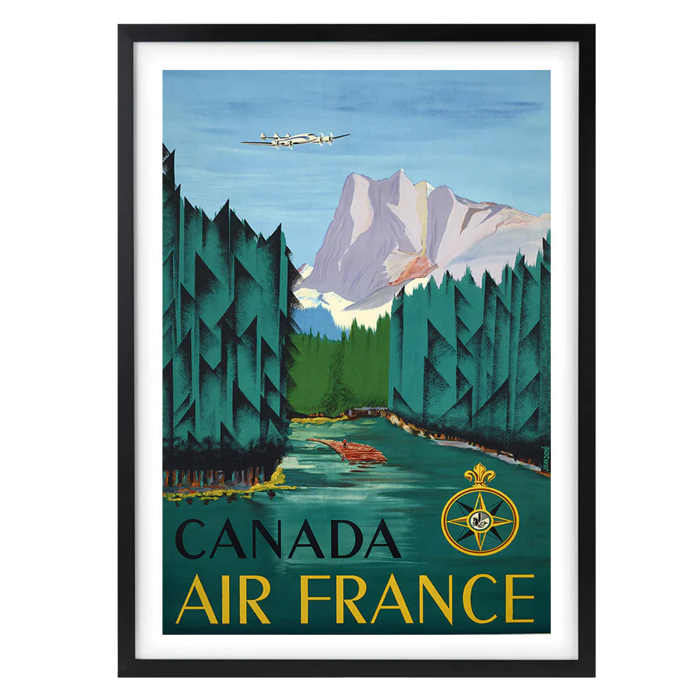 Canada Air France A1 Framed Wall Art - Large - Notbrand