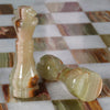 Limbo Marble Chess Figures - White & Green - Notbrand