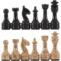 Limbo Marble Chess Figures - Black & Coral - Notbrand