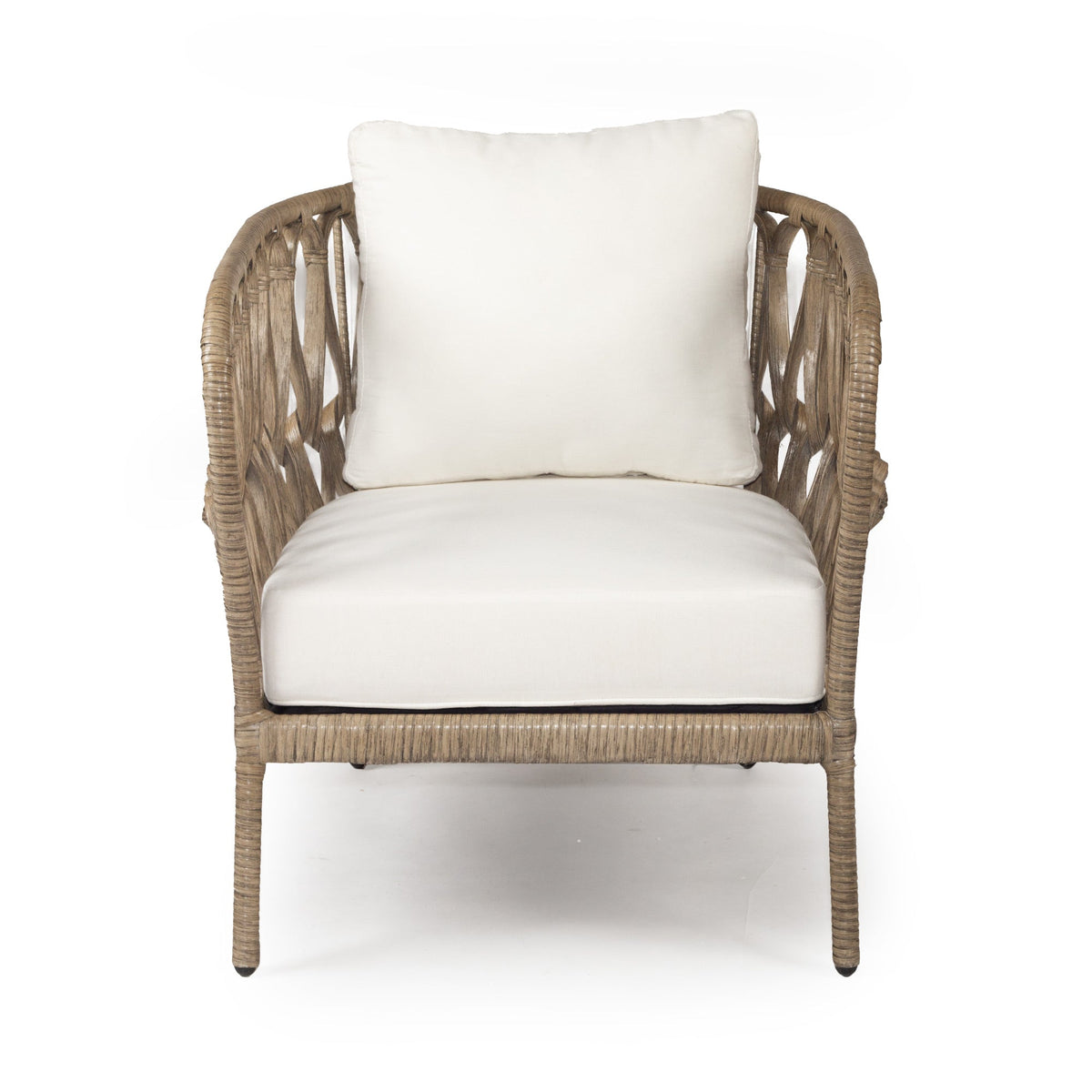 Cilla Rattan Lounge Tub Chair - Grey Wash - Notbrand