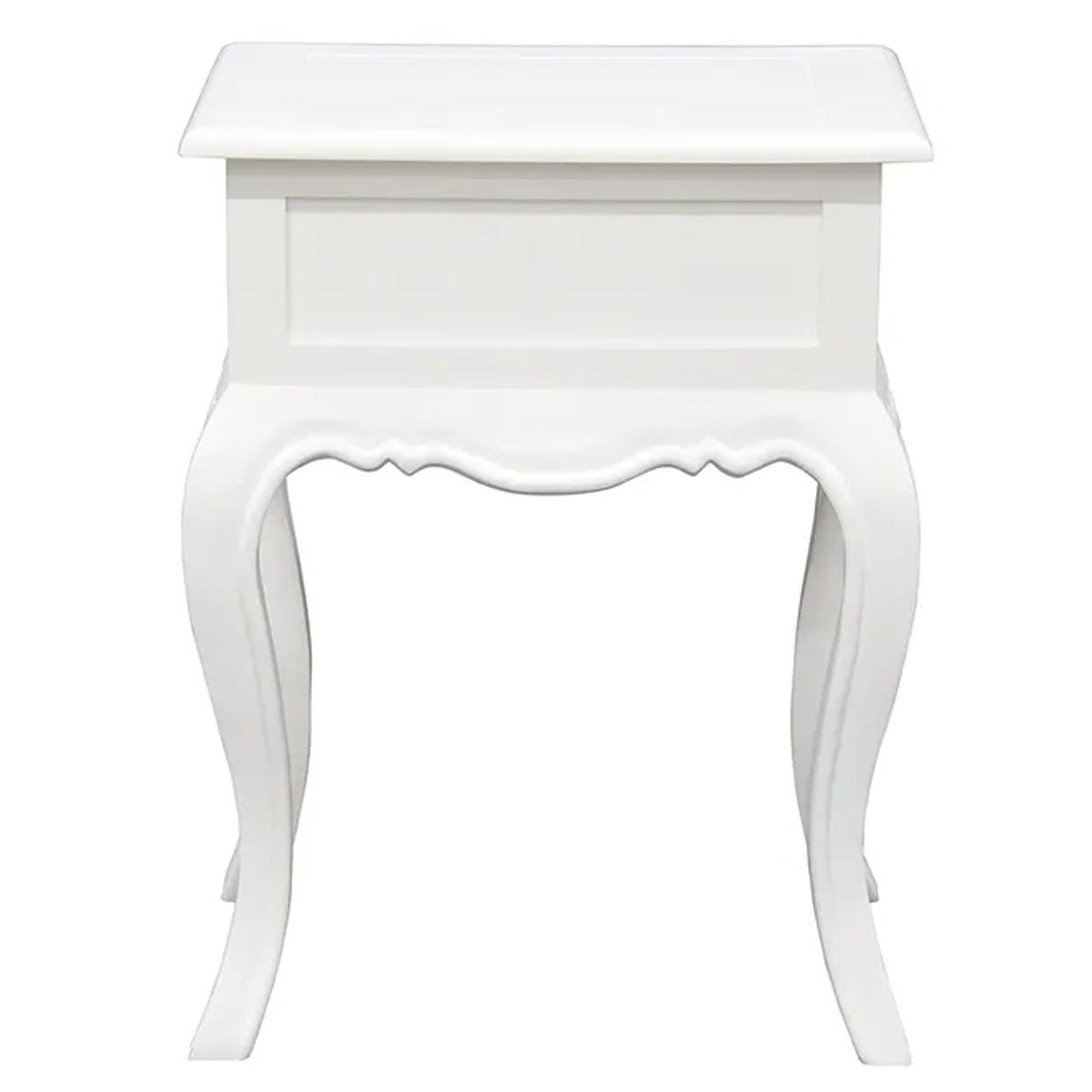 Coita French Provincial Single Drawer Side Table - White - Notbrand