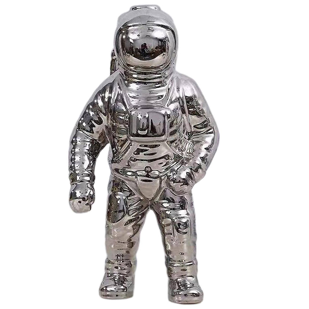 Cosmonaut Space Man Sculpture Vase - Silver - Notbrand