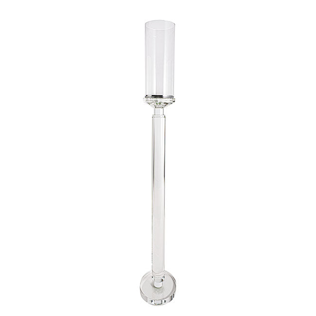 Crystal Glass Cylinder Candle Holder Clear (81cmH) - Notbrand