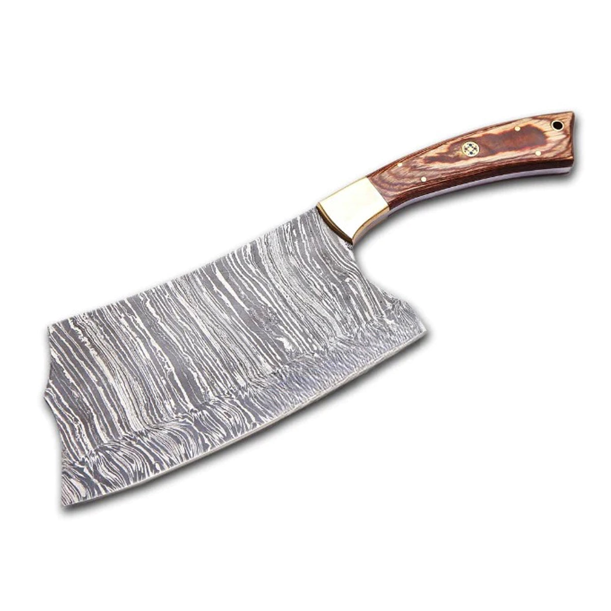 Damascus Meat Cleaver With Pakka Wood Handle - Notbrand