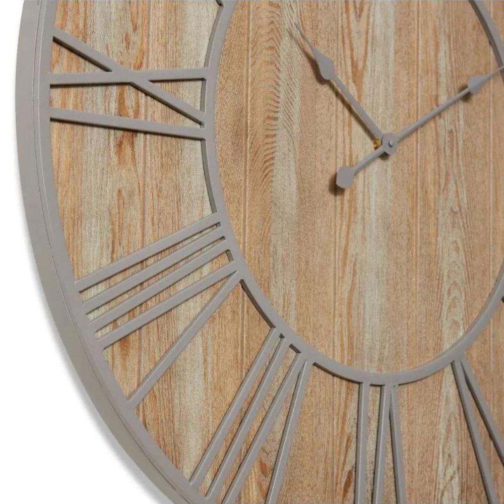 Daxton Wall Clock - Natural & Grey - Notbrand