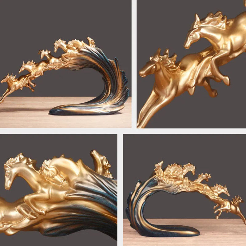 Deena Resin Horses Figurine Table Ornament - Notbrand