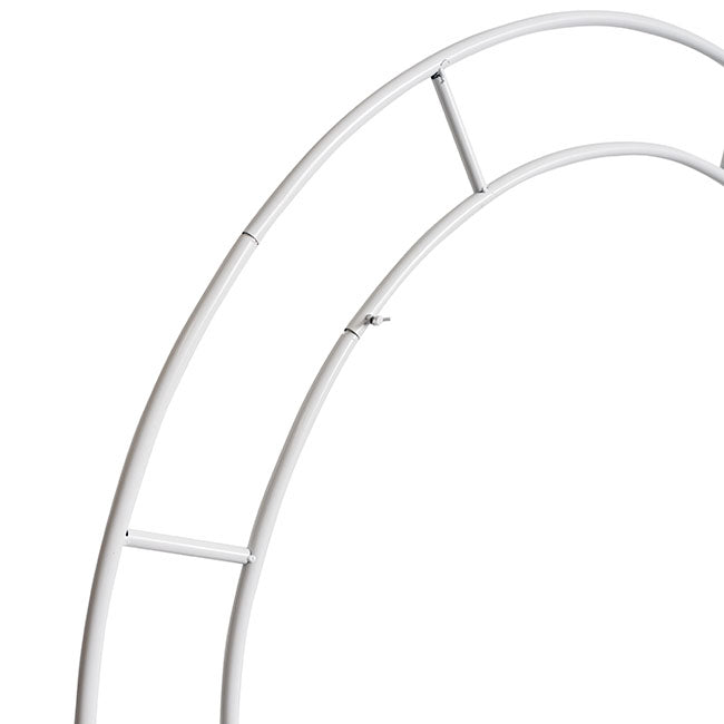 Circular Double Ring Backdrop Frame in White - 150cmD - Notbrand