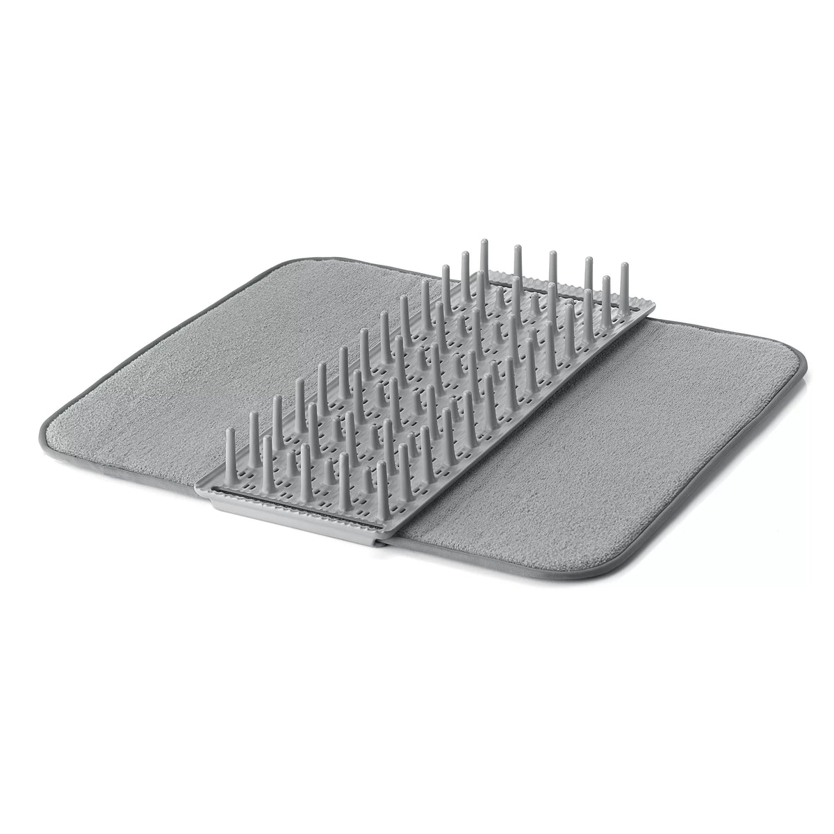 Dry & Safe Dish Drainer with Mat - Grey - NotBrand