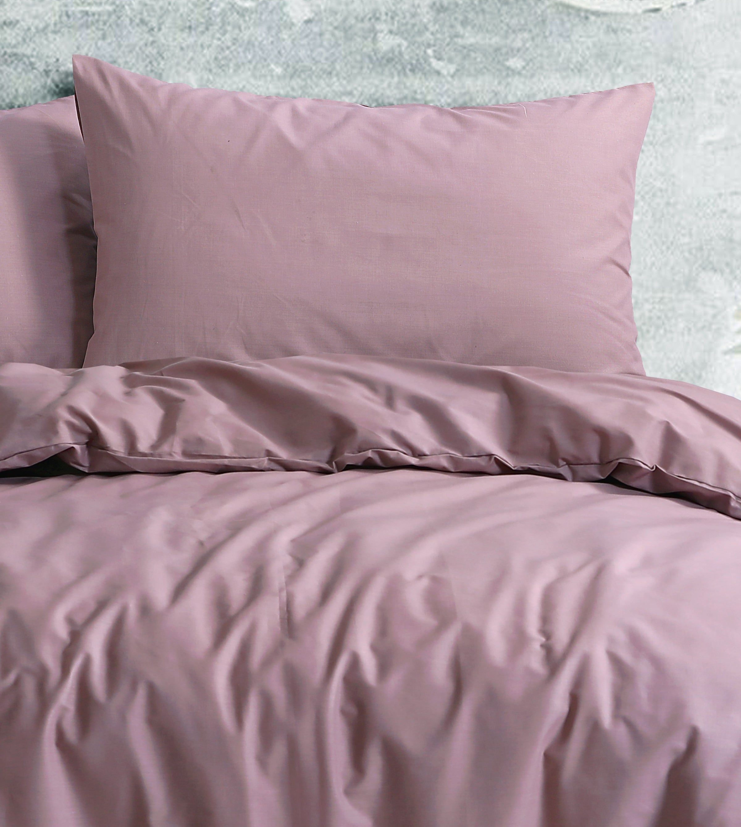 Royale Cotton Extra Standard Pillowcases Quilt Cover Set - Dusky Pink - Notbrand