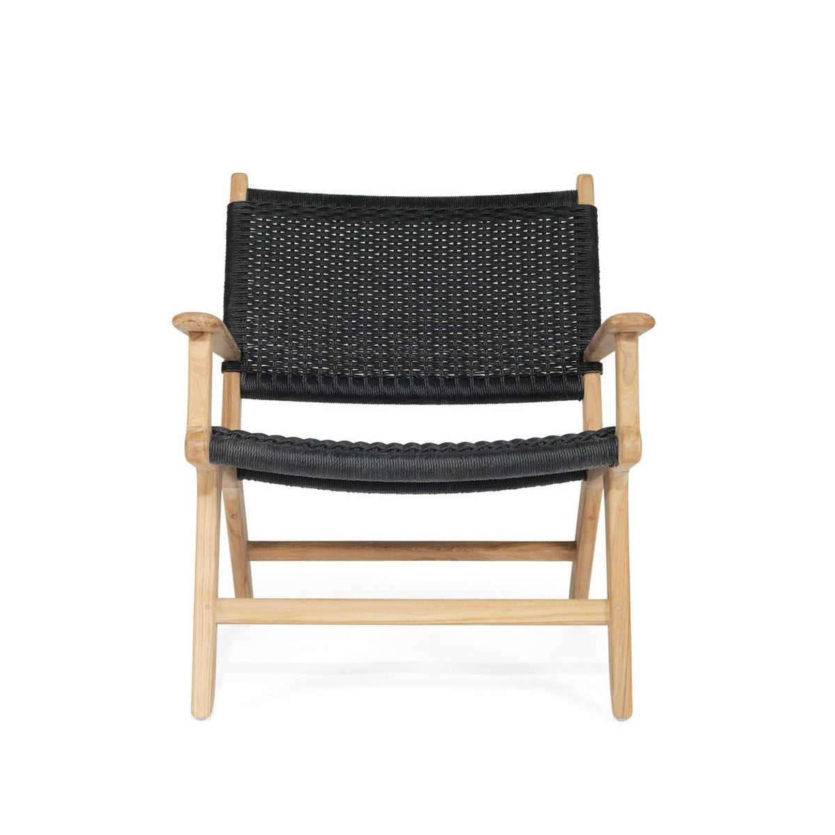Earine Close Weave Accent Arm Chair – Black - Notbrand