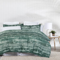 Eden Sage Pure Cotton Quilt Cover Set With Extra Standard Pillowcases - Notbrand