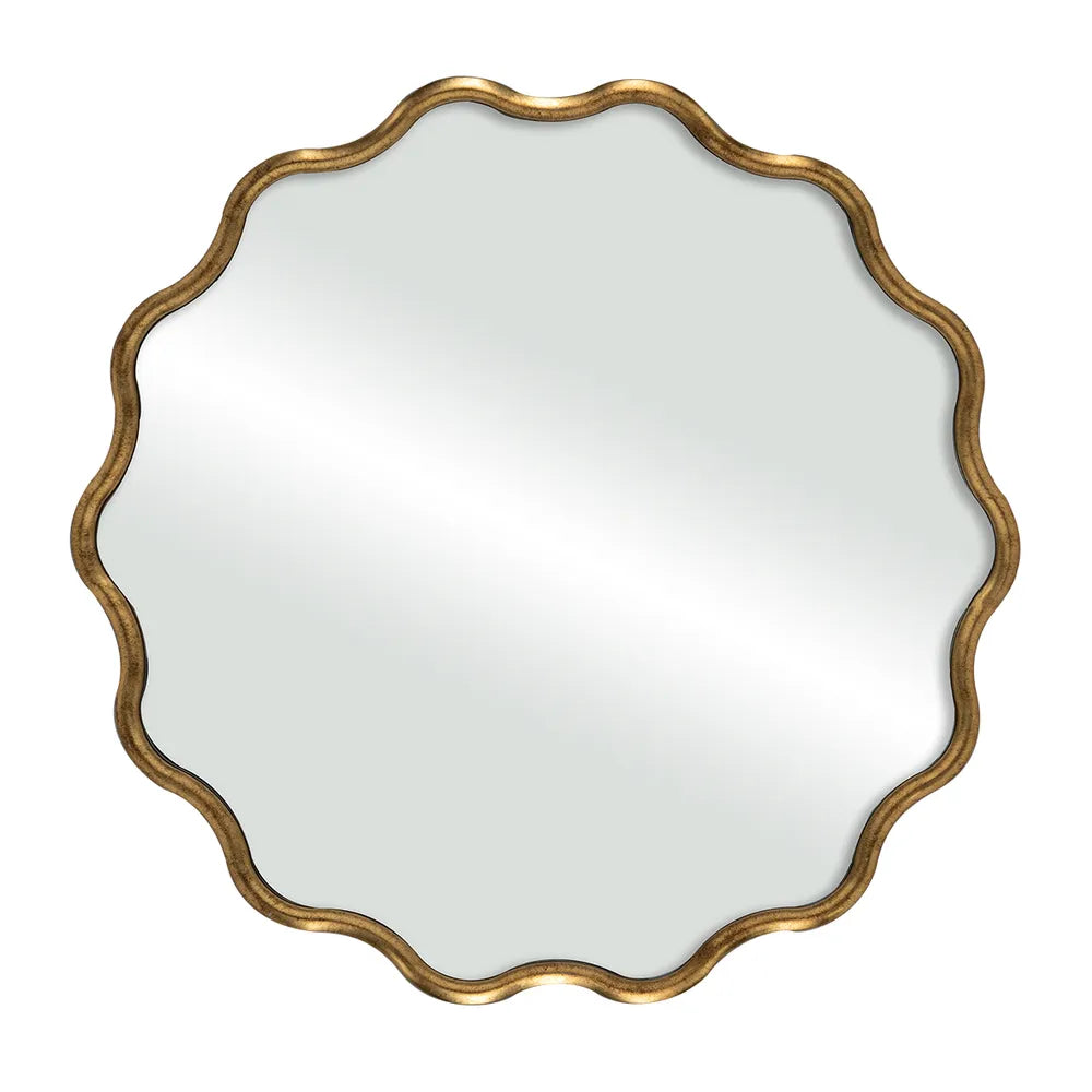 Emilie Round Wall Mirror - Antique Gold - NotBrand