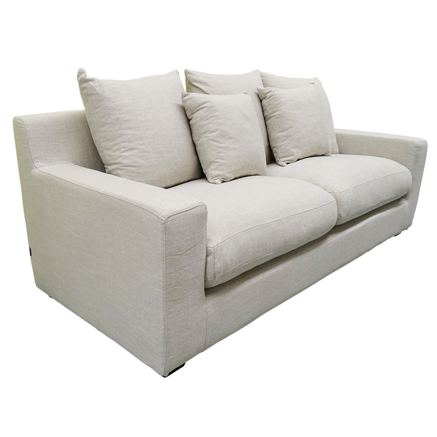Cynthia Fabric Sofa in Oatmeal - 2.5 Seater - Notbrand