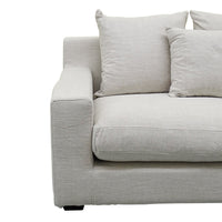 Cynthia 3 Seater Fabric Sofa - Sand - Notbrand