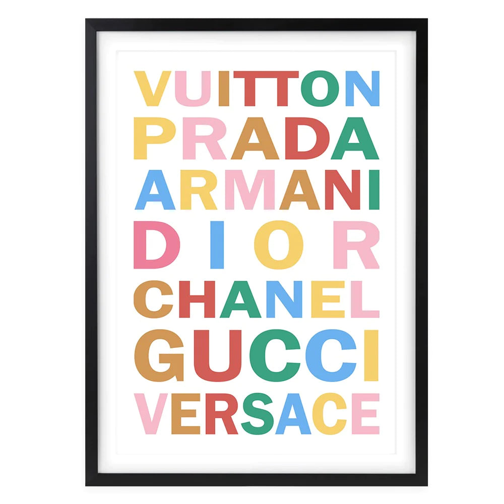 Gucci, Wall Decor, Designer Canvas Prada Chanel Versace Dior Lv Gucci