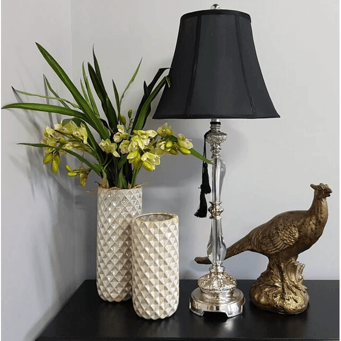Felicienne Champagne Table Lamp w/Black Shade - Notbrand
