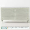Simano Wood and Marble 6 Drawer Dresser - Green1