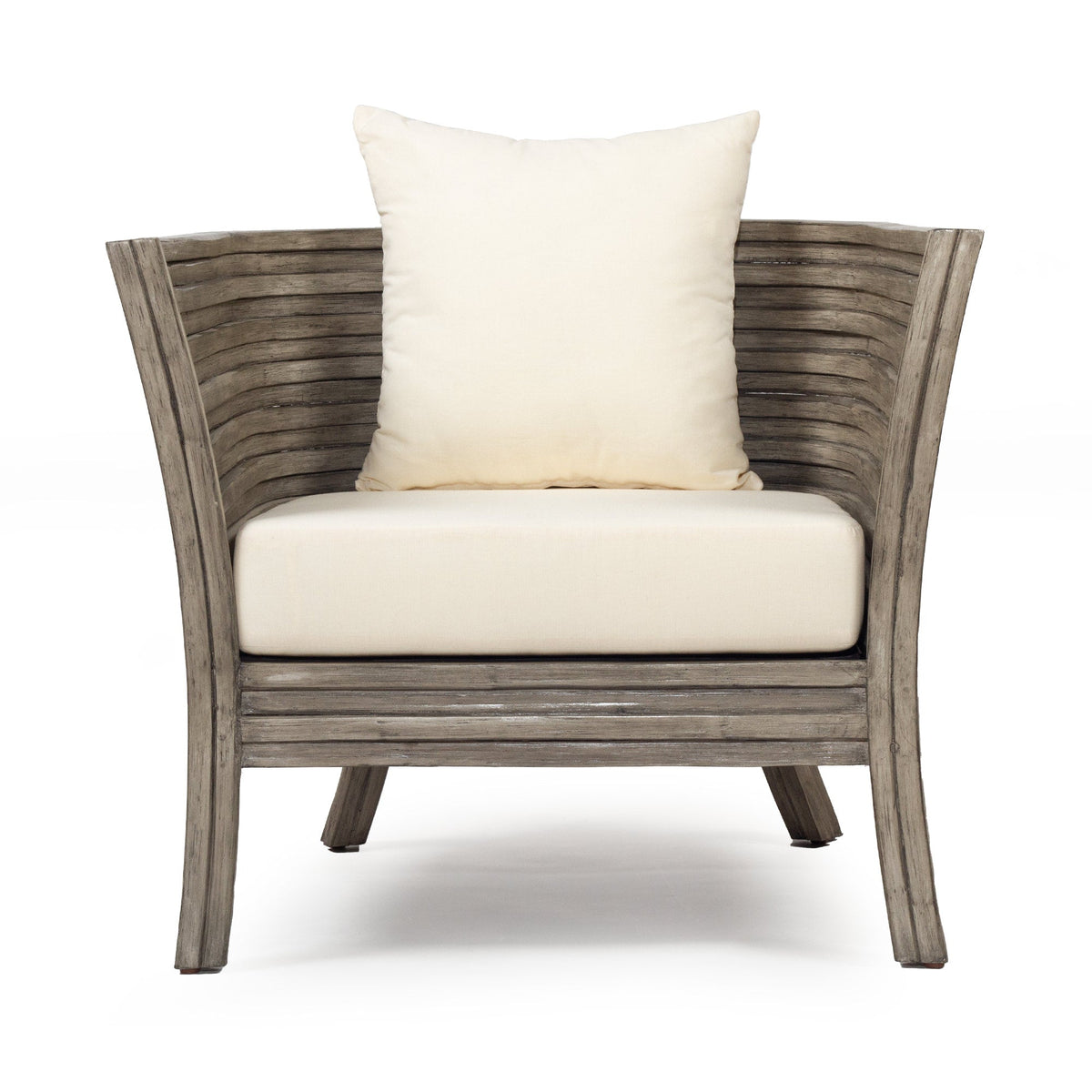 Finn Rattan Lounge Chair - Grey - Notbrand