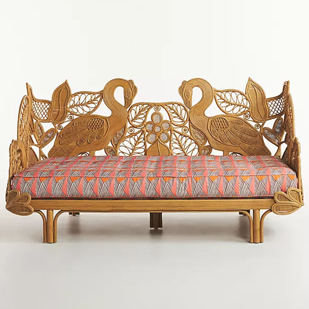 Siwan Handcarved Rattan Flamingo Daybed Sofa - Notbrand
