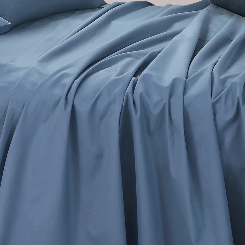 Flat and Fitted Bedsheets Set With Pillowcases -Marine