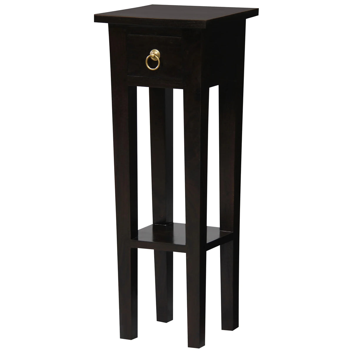 Fleur Timber 1 Drawer Plant Stand - Chocolate - Notbrand