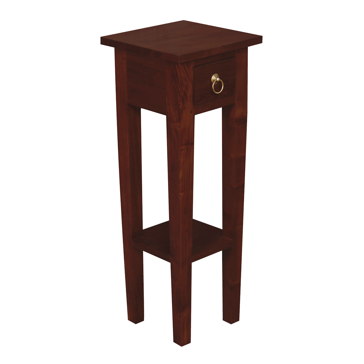 Fleur Timber 1 Drawer Plant Stand - Mahogany - Notbrand