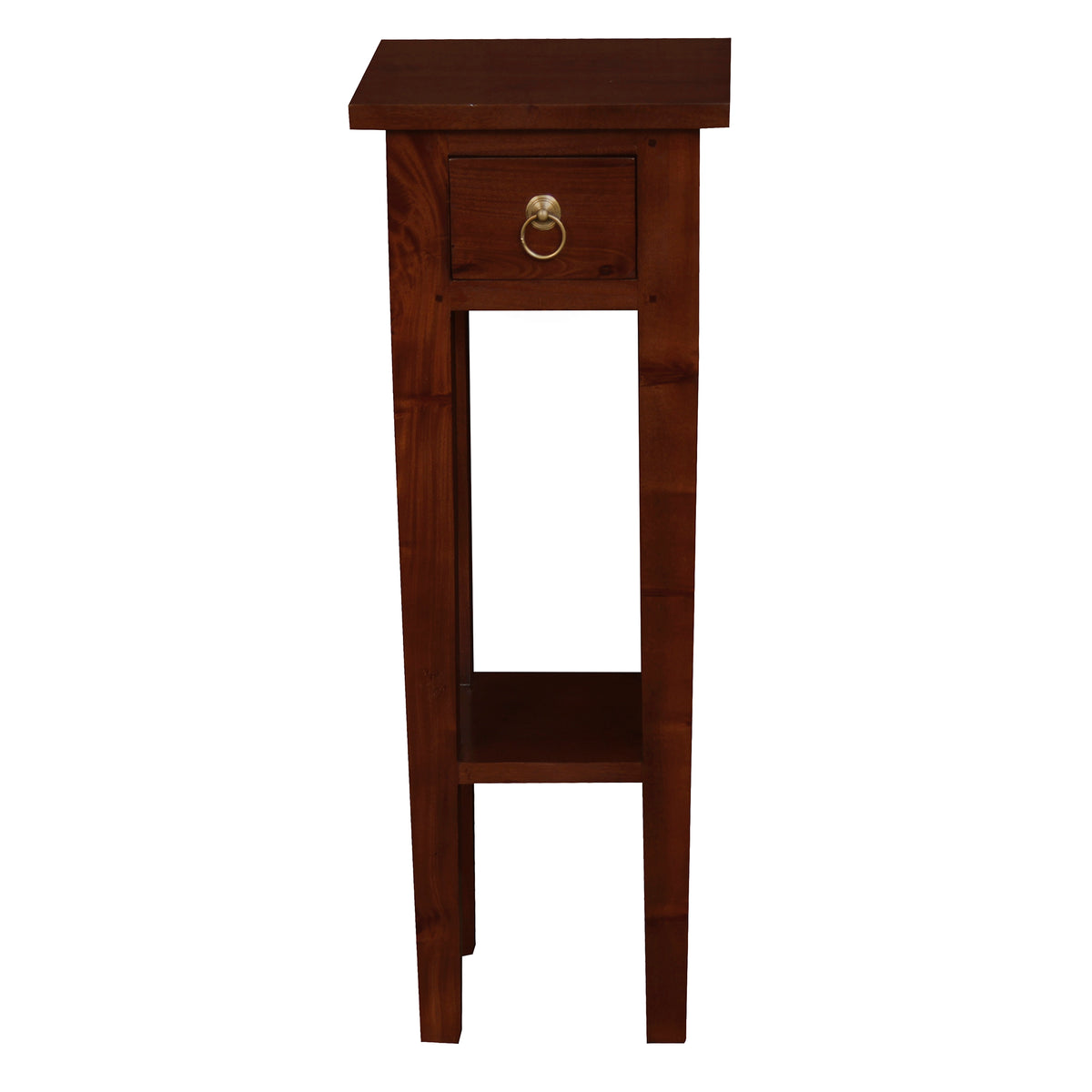 Fleur Timber 1 Drawer Plant Stand - Mahogany - Notbrand