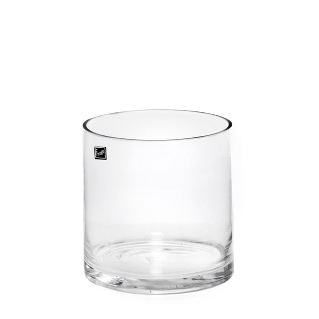 Set of 2 Glass Cylinder Vase in Clear - 18cm - NotBrand