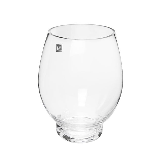 Set of 2 Glass Hurricane Lotus Vase - Clear - Notbrand