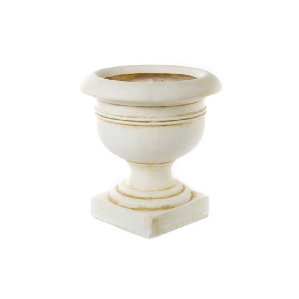 Aztec Fibreglass Urn - Smooth  Ivory - NotBrand