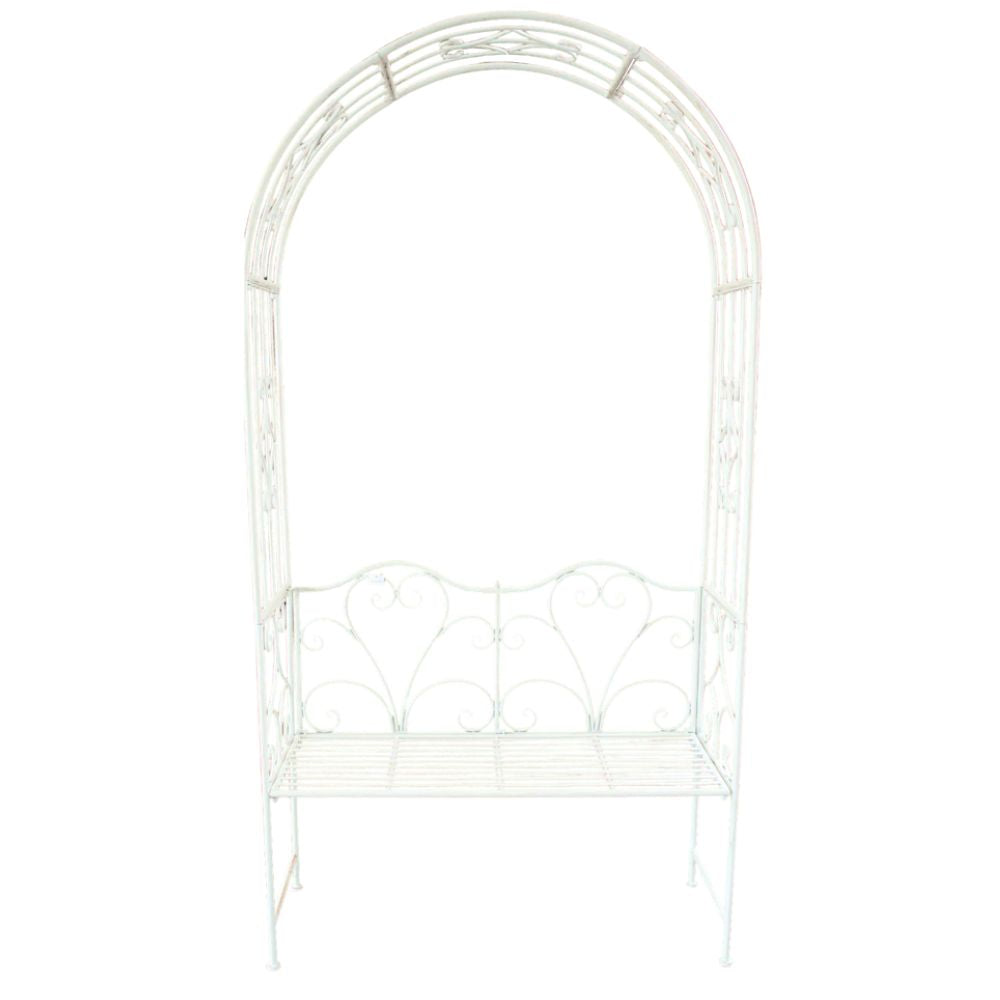 Garden Arch with Bench Seat - Rustic Cream - NotBrand