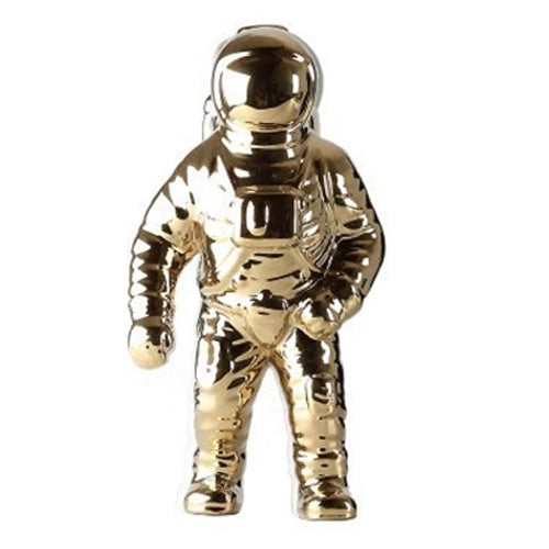 Cosmonaut Space Man Sculpture Vase - Gold - Notbrand