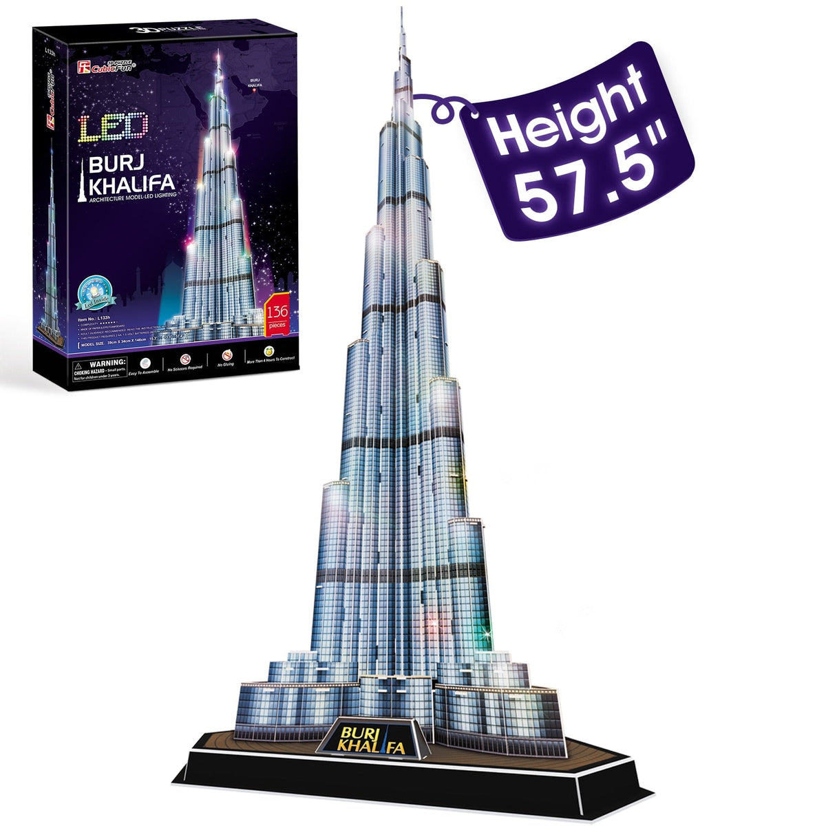 Dubai Burj Khalifa Architecture 3D Model Building Puzzle - Notbrand