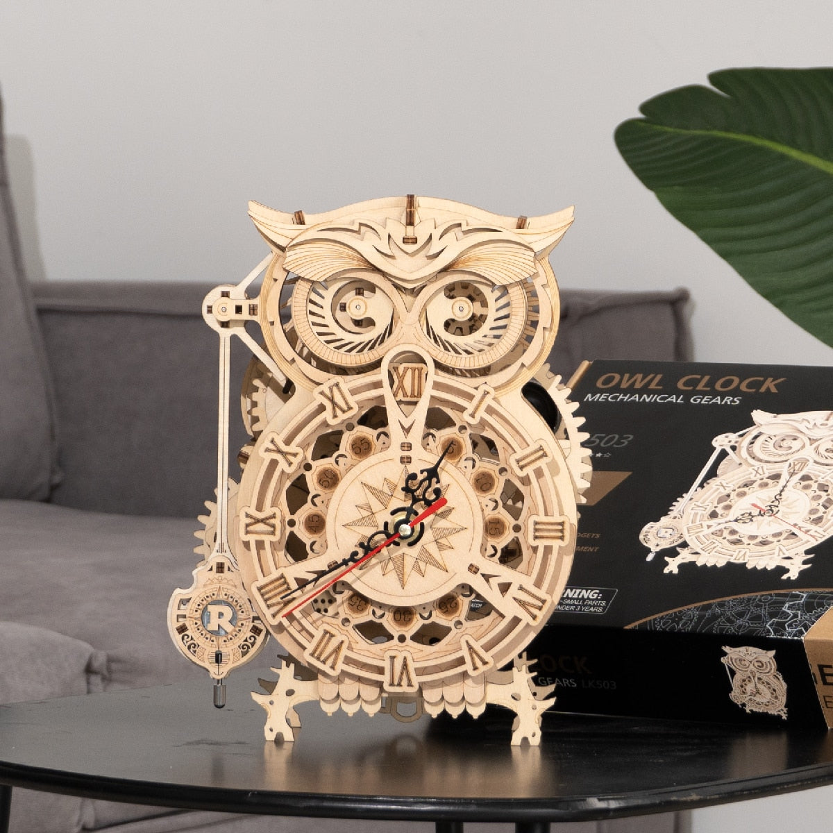 ROKR Owl Clock 3D Wooden Puzzle Model Building - Notbrand