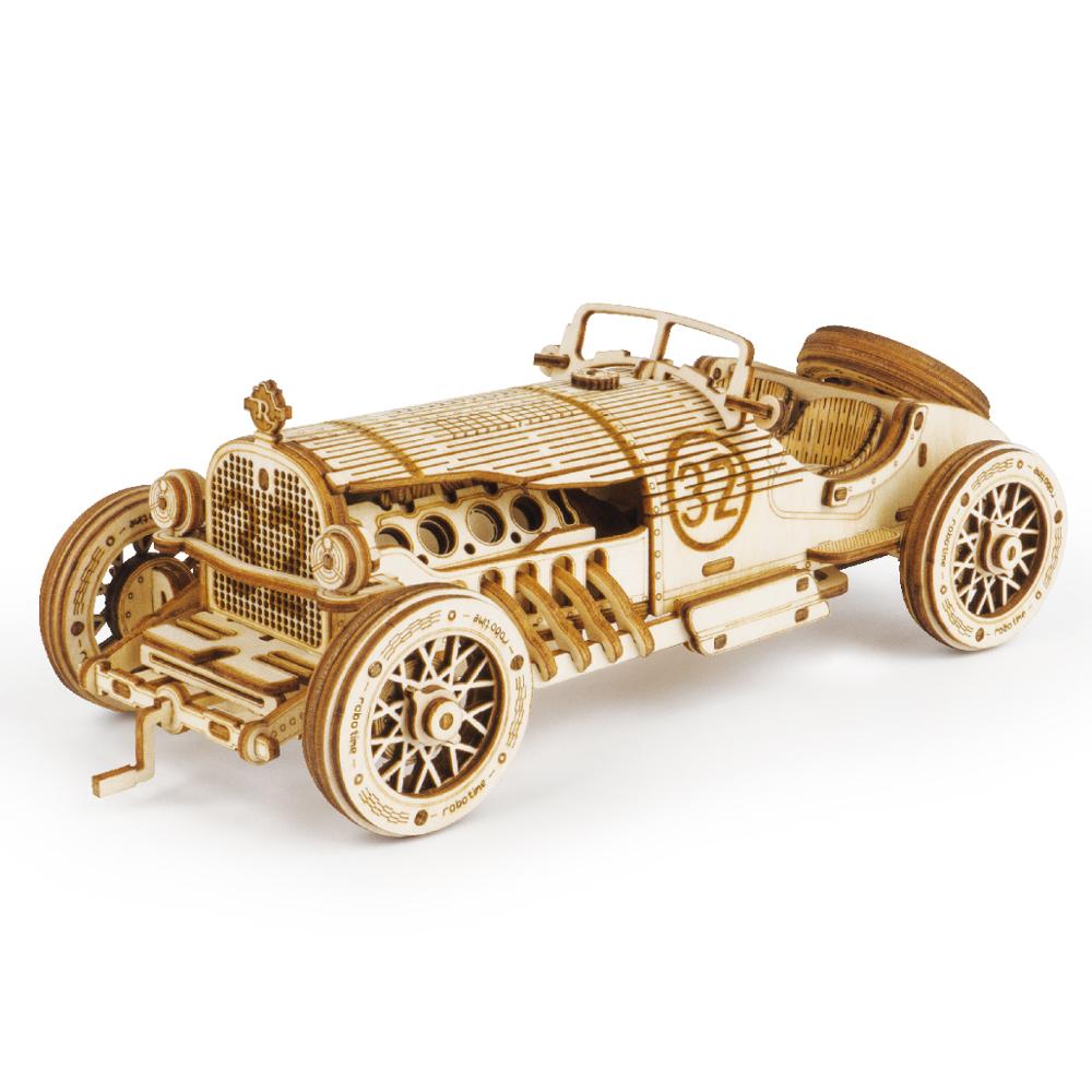 ROKR 3D Grand Prix Car Wooden Puzzle Model Building - Notbrand