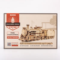 ROKR 3D Steam Train Wooden Puzzle Model Building - Notbrand