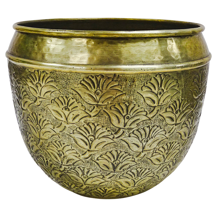 Sorva Pot Planter in Polished Antique Brass - Set of 3 - Notbrand