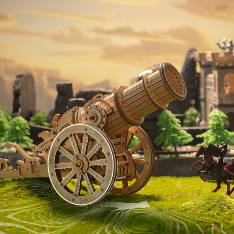 ROKR Wheeled Siege Artillery 3D Wooden Puzzle - Notbrand